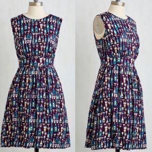 Modcloth Emily and Fin Too Much Fun Happy Hour Cocktails 1X EUC